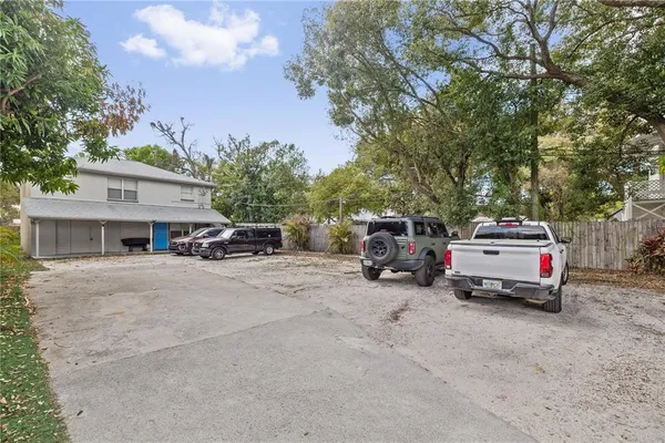 a car parked in front of a house