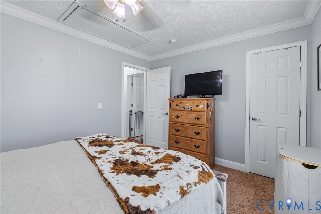 10910 Courthouse Road Dinwiddie, VA 23841 - Photo 15 of 38 Carpeted flooring, crown molding, paneled interior