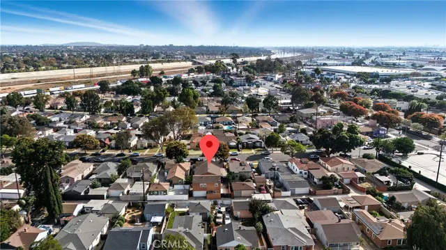 an aerial view of a city