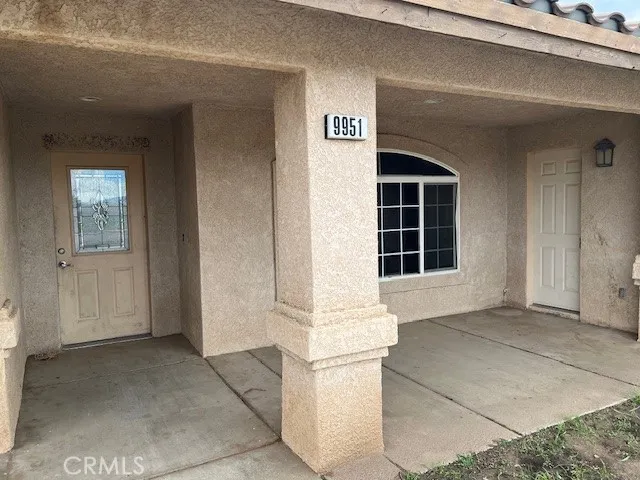 a front view of a house with a shower