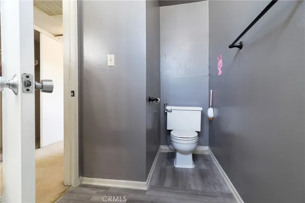 a bathroom with a toilet