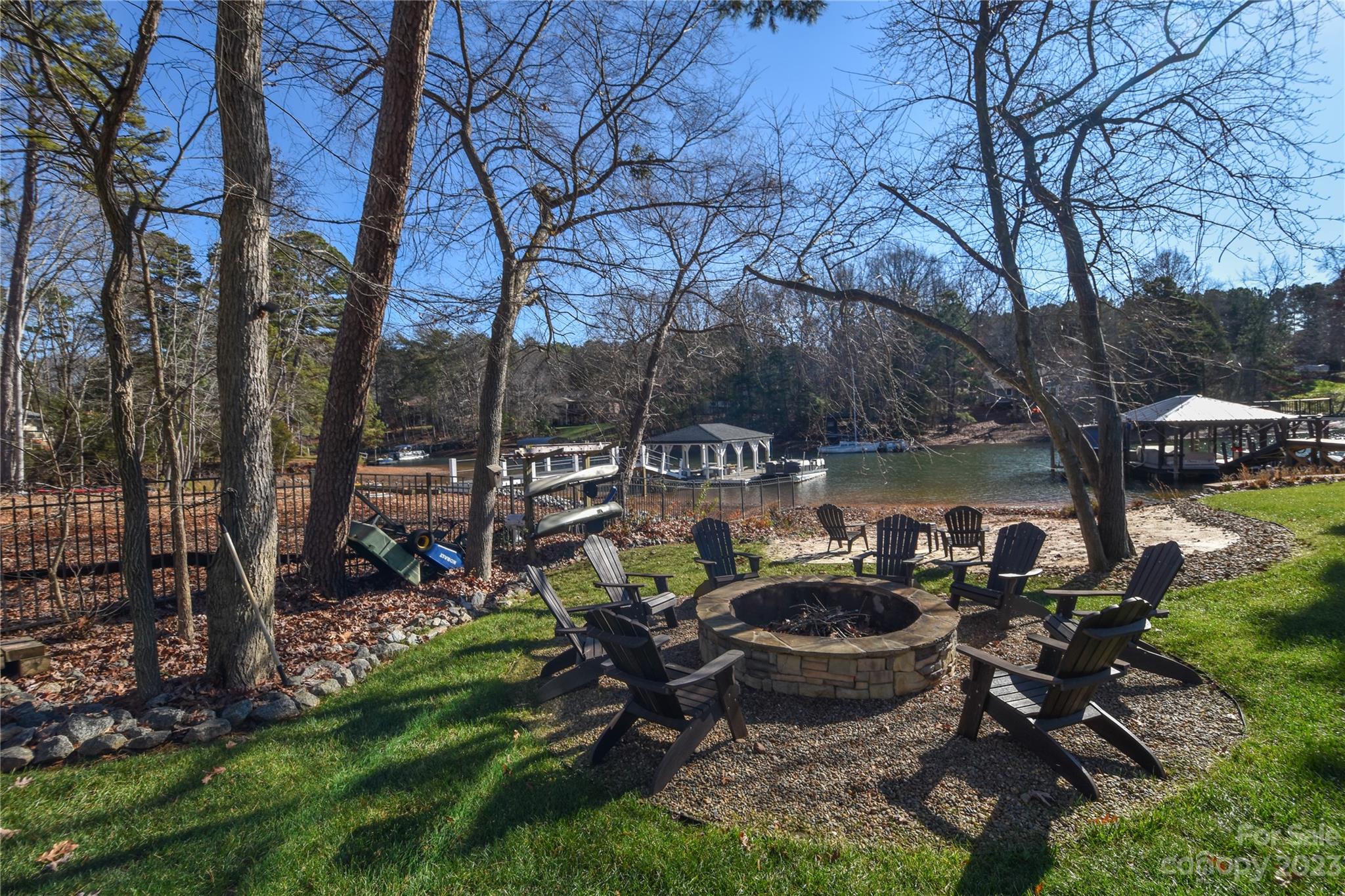 645 Kemp Road Mooresville, NC 28117 - Photo 47 of 48 a view of a backyard with sitting area and garden