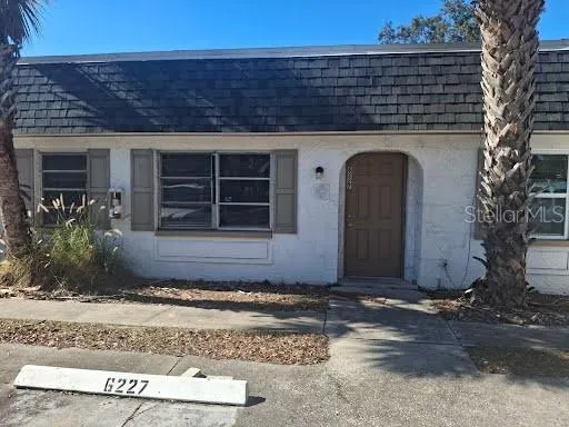 a front view of a house