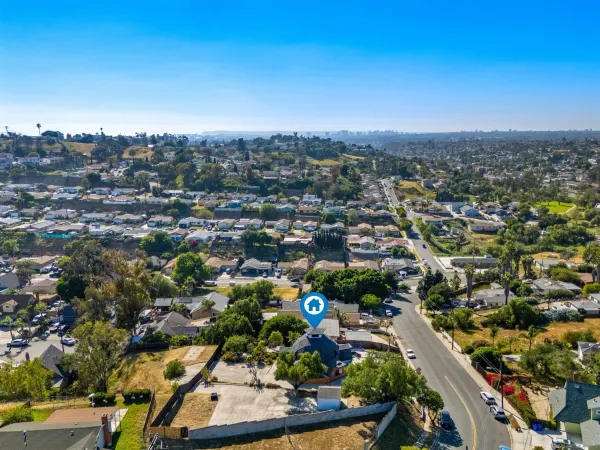 an aerial view of multiple house