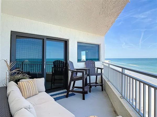 a view of a ocean from a balcony