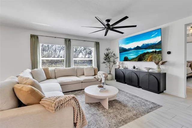 a room with a sink and a mirror