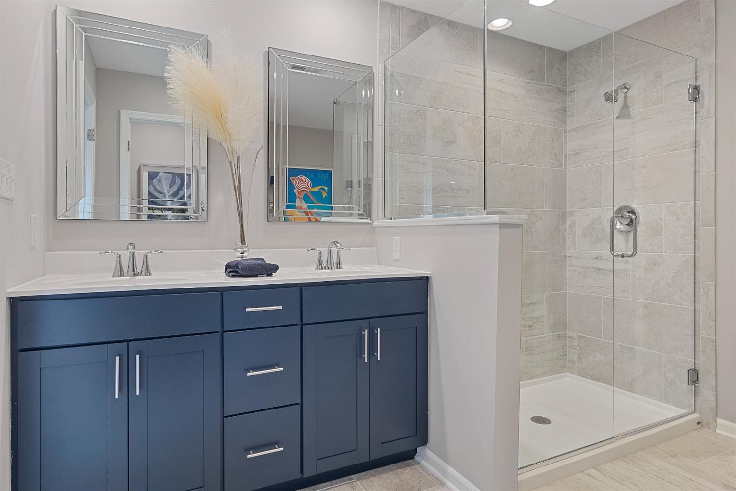 8686 Burr Rdg Circle Crown Point, IN 46307 - Photo 19 of 24 a bathroom with a sink and a mirror