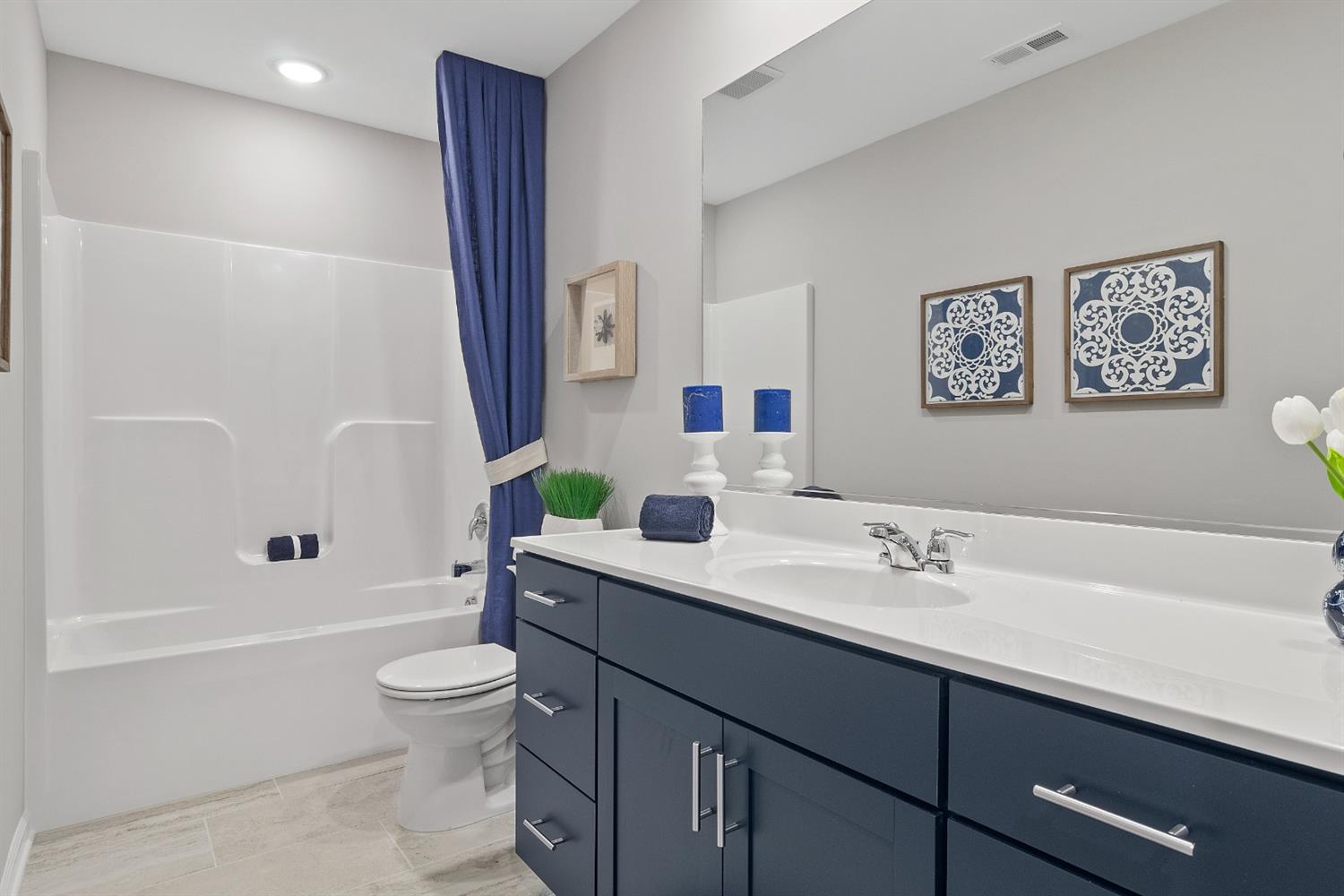 8686 Burr Rdg Circle Crown Point, IN 46307 - Photo 22 of 24 a bathroom with a sink a toilet and shower