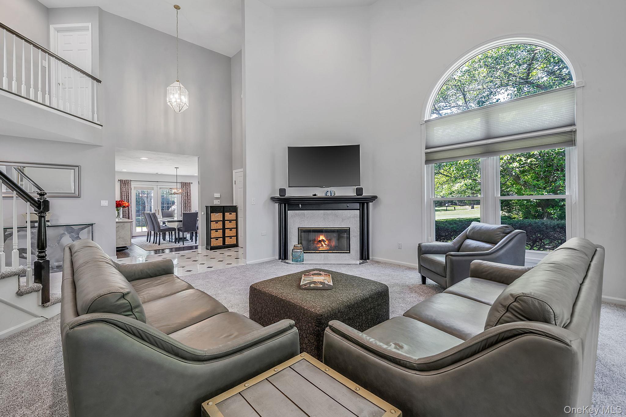 86 Hamlet Drive Commack, NY 11725 - Photo 9 of 36 Grand Living Room with Gas Fireplace