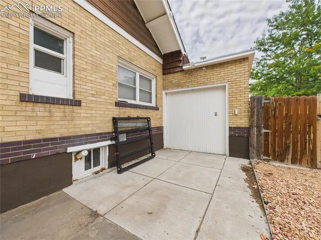a view of a car garage door