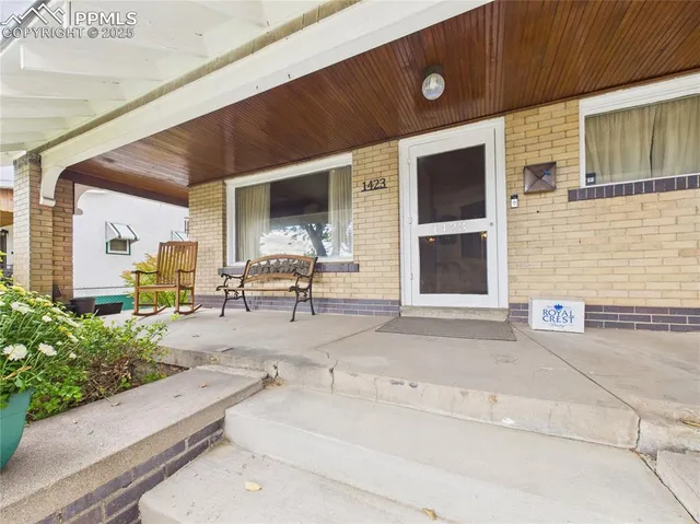 a house with a garden space