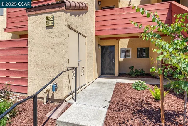 a pathway of a house with a yard