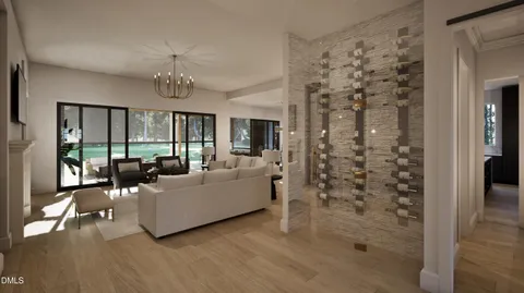 a view of entryway with wooden floor and glass door