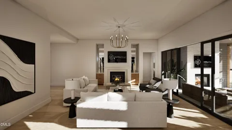 a view of a dining room with furniture window and outdoor view