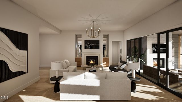 a view of a dining room with furniture window and outdoor view