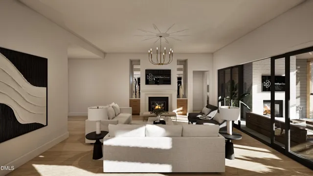 a view of a dining room with furniture window and outdoor view