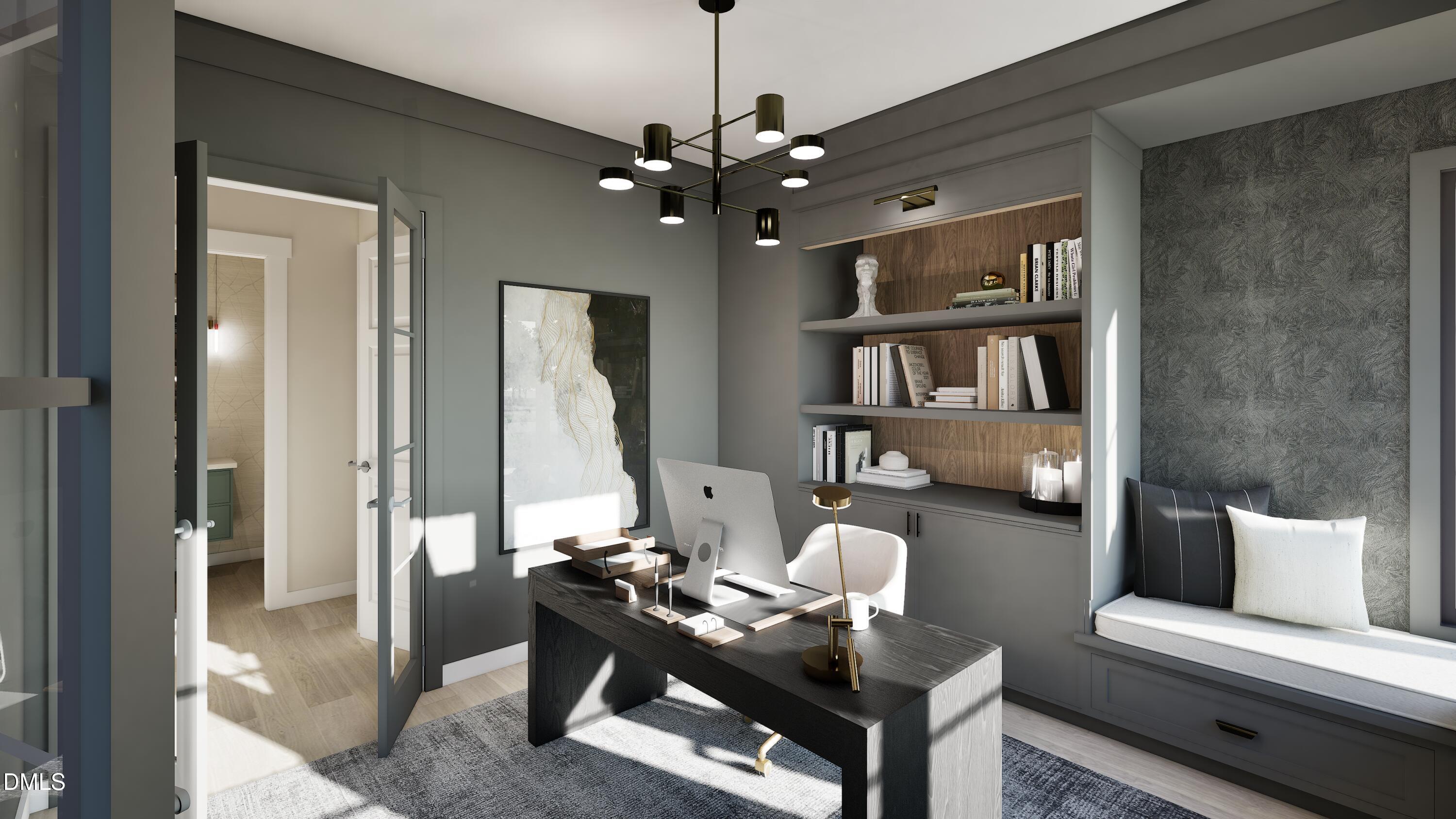 3028 Mt Vernon Church Road Raleigh, NC 27613 - Photo 17 of 48 a work room with furniture and a book shelf