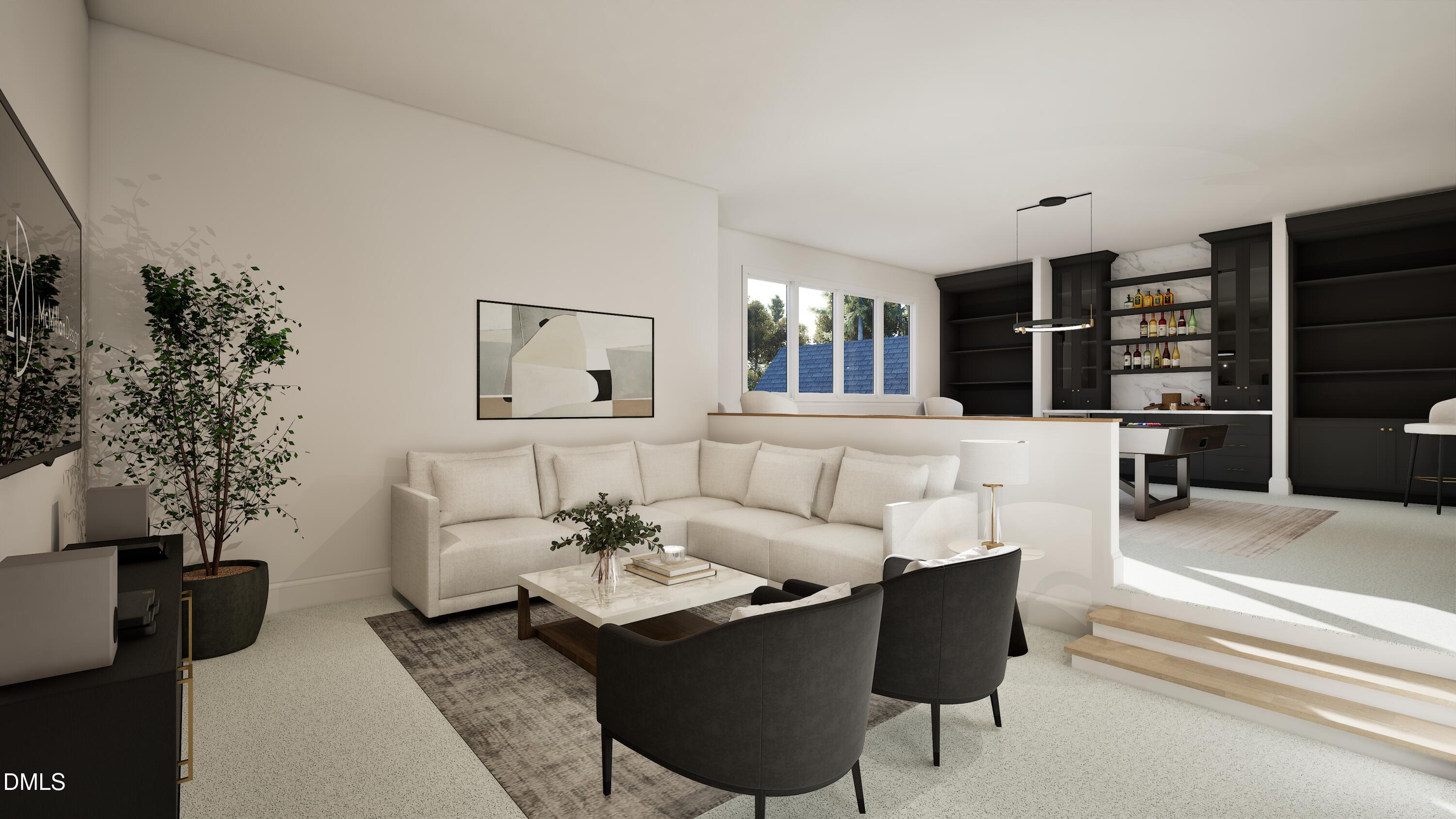 3028 Mt Vernon Church Road Raleigh, NC 27613 - Photo 36 of 48 a living room with furniture and view of kitchen