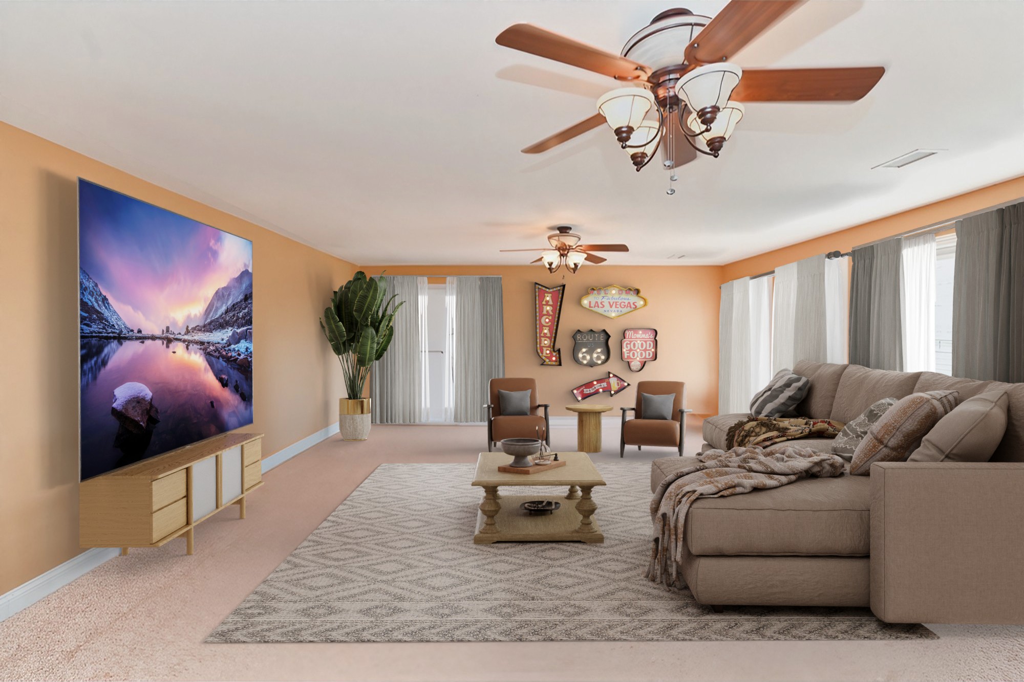 3356 Maxie Jones Road Springfield, TN 37172 - Photo 54 of 64 a living room with furniture and a flat screen tv