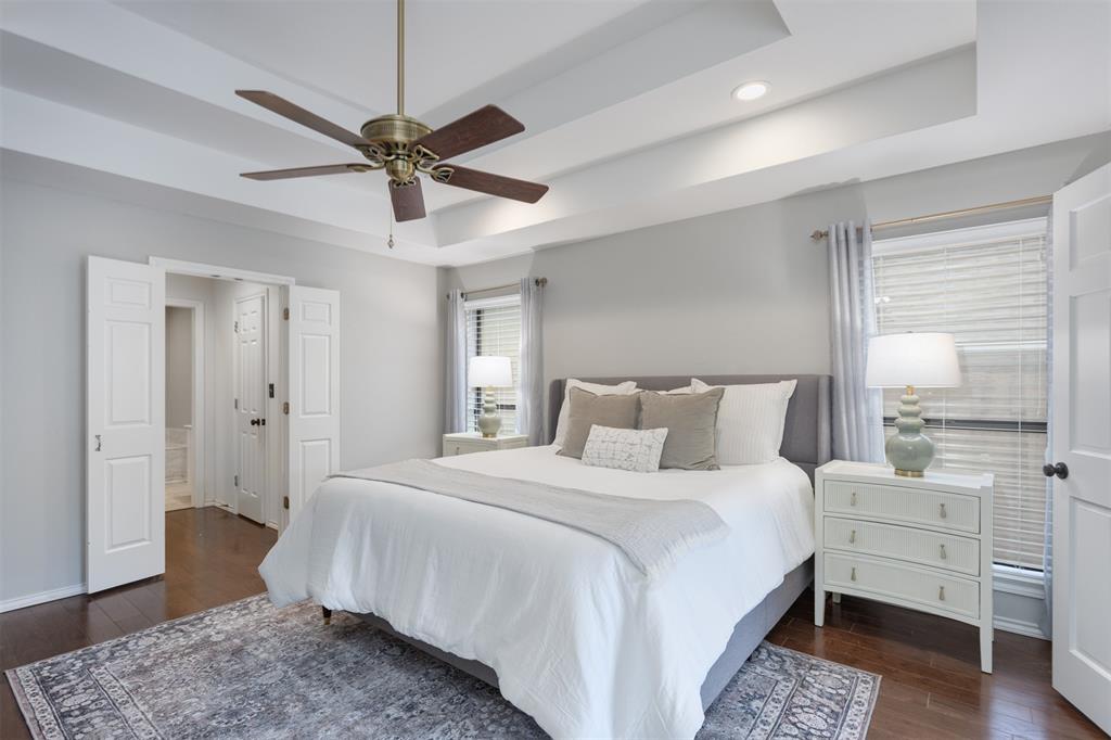 68 Legend Road Benbrook, TX 76132 - Photo 20 of 34 Primary bedroom with inset ceiling located downstairs.