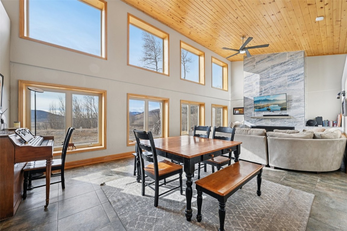 1499 Sheep Ridge Road Fairplay, CO 80440 - Photo 11 of 40 a dining room with furniture and wooden floor