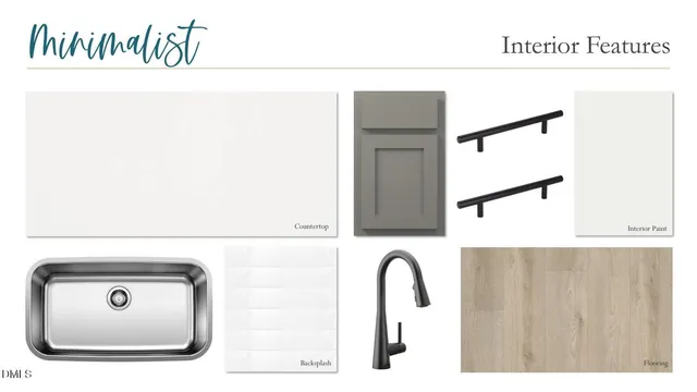 a kitchen with a refrigerator and a sink