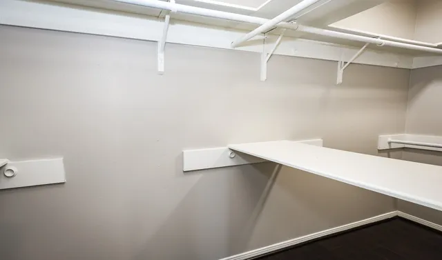 a close view of closet