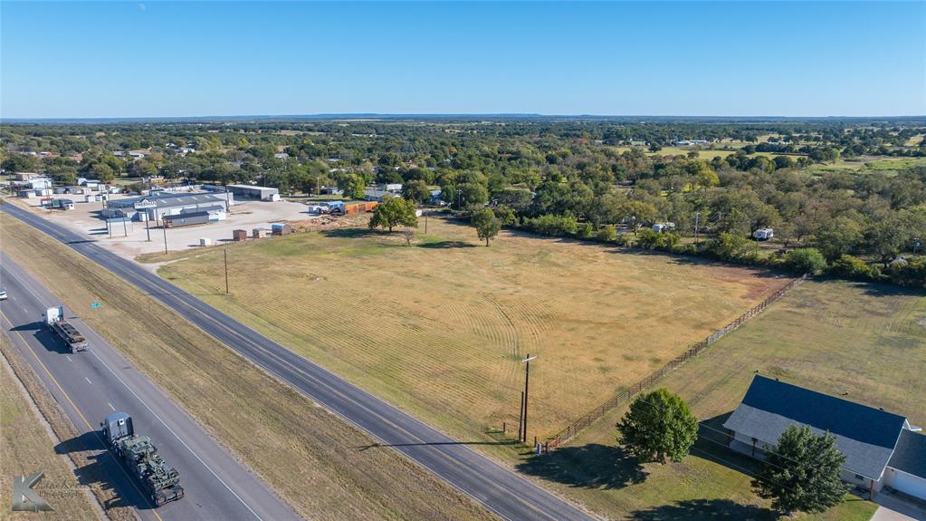 Aerial view of sparsely populated area