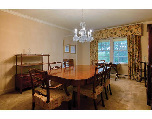 20 Cotswold Road Brookline, MA 02445 - Photo 3 of 5 a view of a dining room with furniture and chandelier