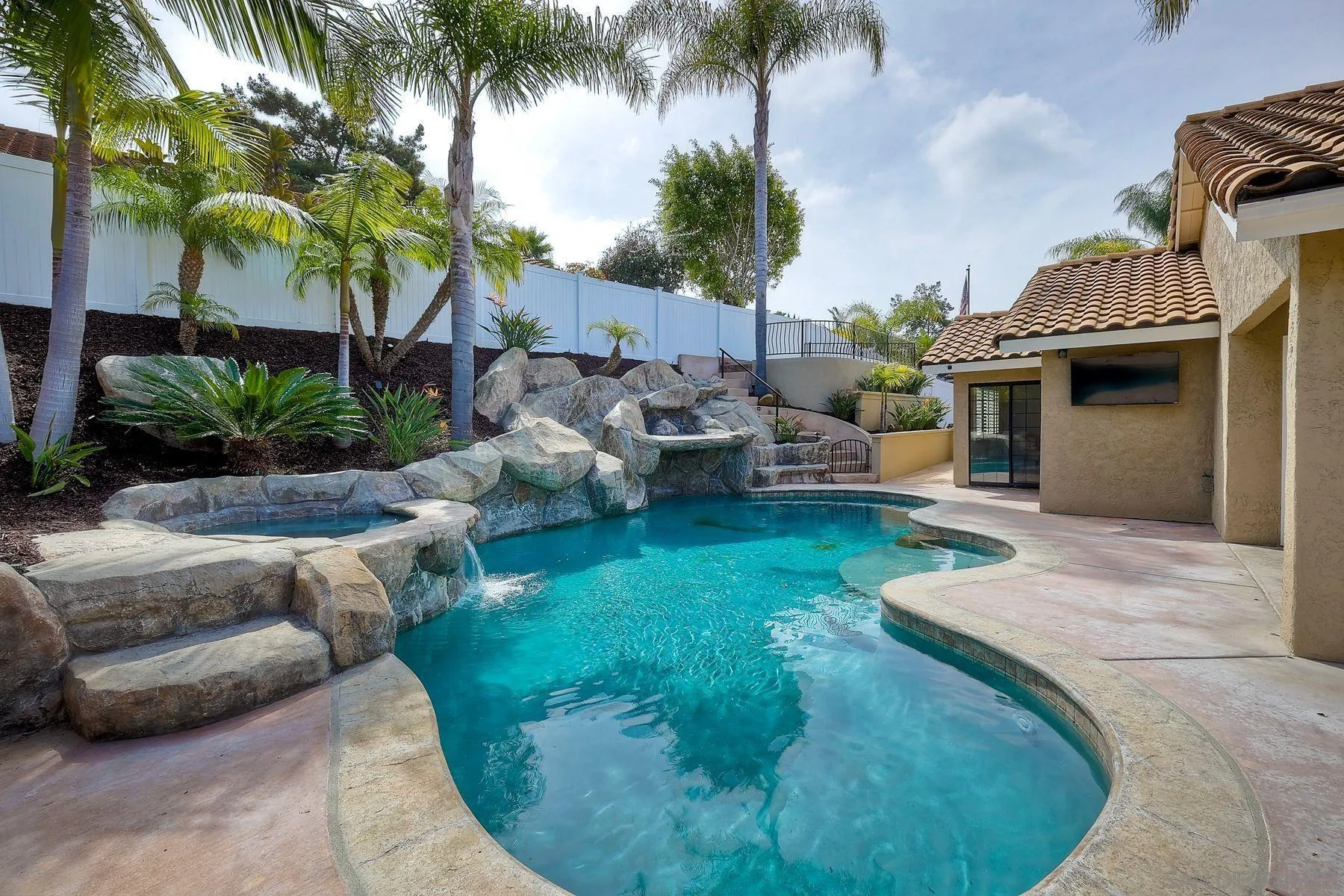 3511 Sitio Baya Carlsbad, CA 92009 - Photo 29 of 42 a view of a backyard with couches and swimming pool