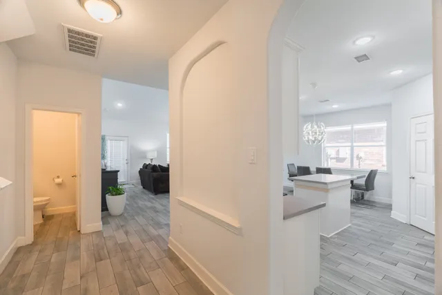 a view of a kitchen and a sink