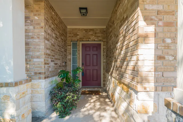 a view of front door of house