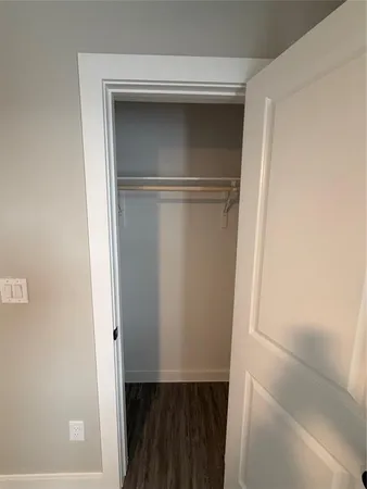a close view of closet