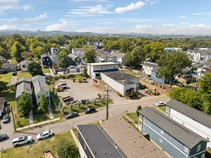 an aerial view of a city
