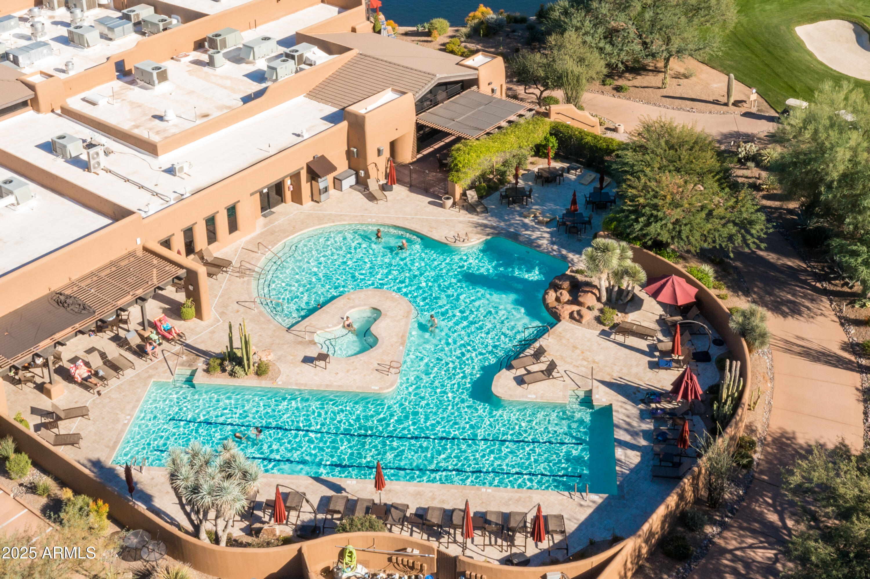 18788 East Blue Sky Drive Rio Verde, AZ 85263 - Photo 77 of 80 an aerial view of a house yard swimming pool and outdoor seating