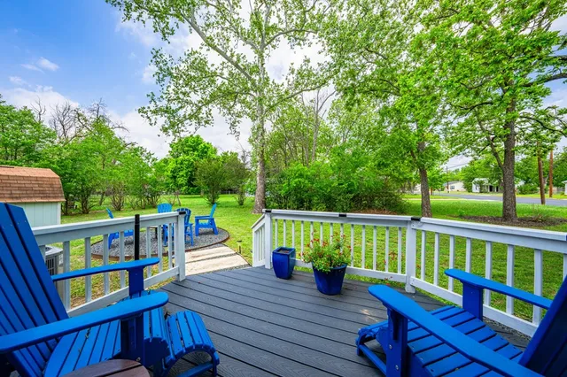 a view of roof deck with patio