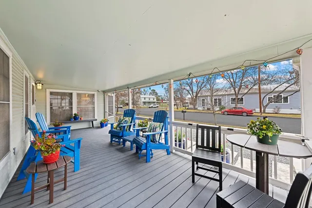 a house view with a sitting space and garden view