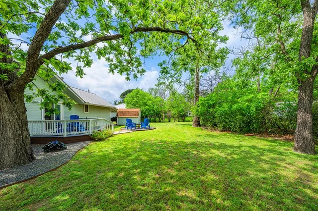 a view of a house with a patio