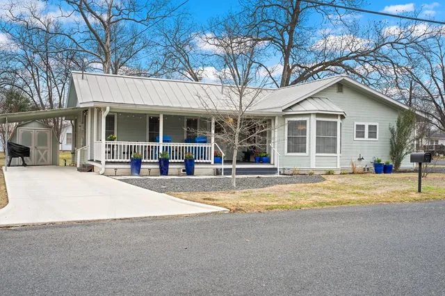 a view of a house with a outdoor space