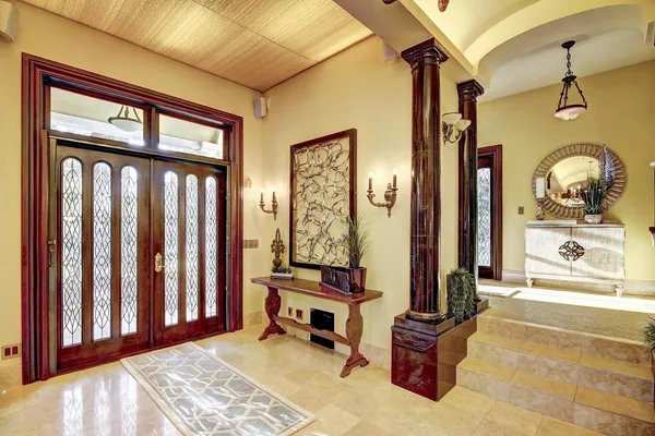 an aerial view of residential house with outdoor space