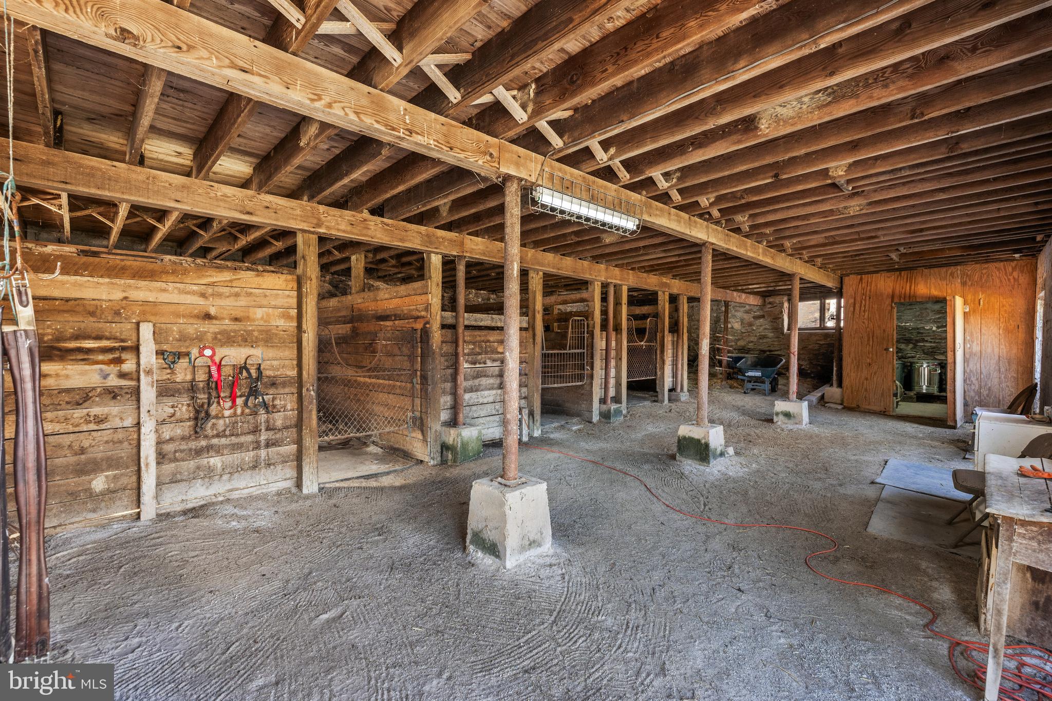 3229 Mt Zion Road Upperco, MD 21155 - Photo 51 of 62 Barn Lower Level with 3 Stalls and Tack Room