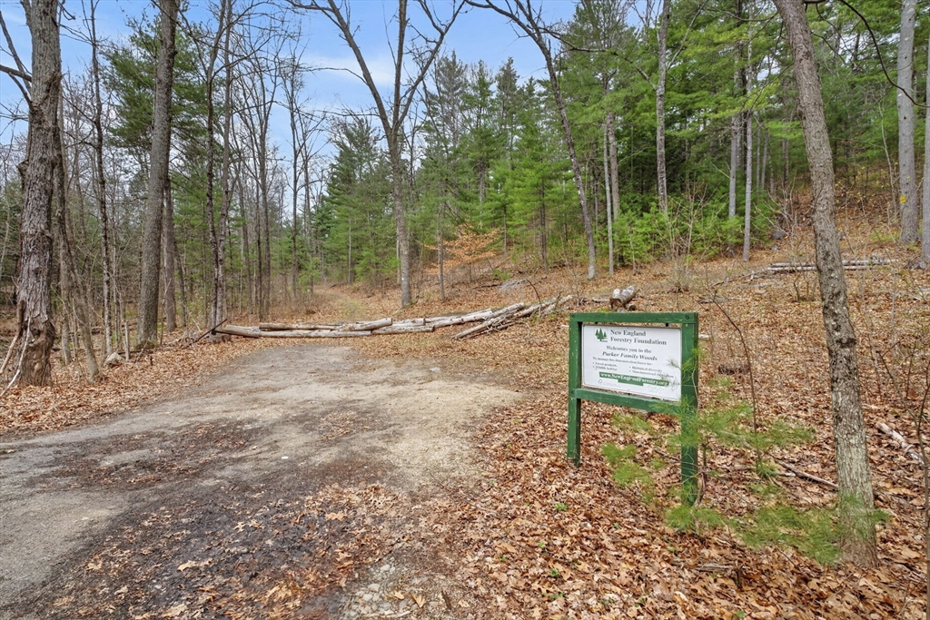 111 Goss Lane Lancaster, MA 01523 - Photo 36 of 39 a sign board with tall trees