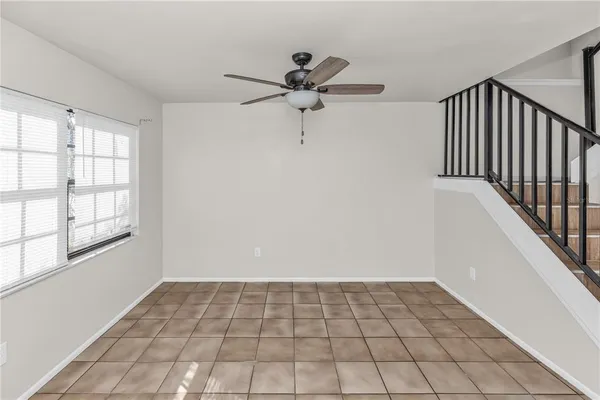 a view of an empty room and window