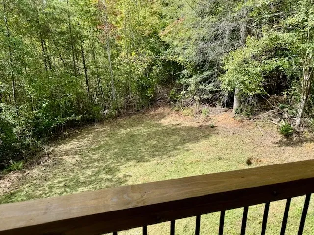 a view of a yard from a window