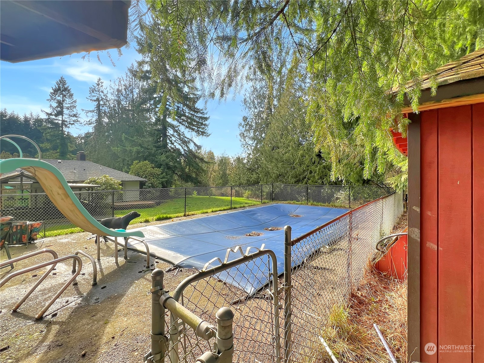502 Kroll Road Castle Rock, WA 98611 - Photo 4 of 30 a view of a swimming pool with a patio
