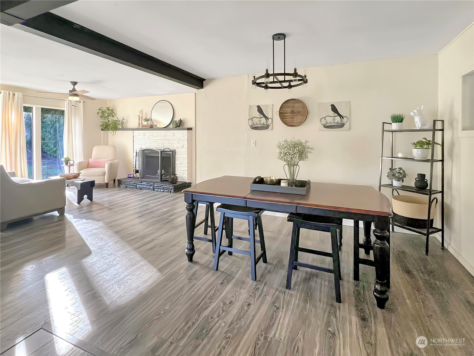 502 Kroll Road Castle Rock, WA 98611 - Photo 7 of 30 a view of a dining room with furniture window and wooden floor