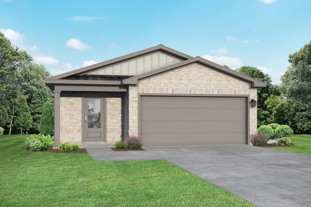 a view of backyard of house with green space