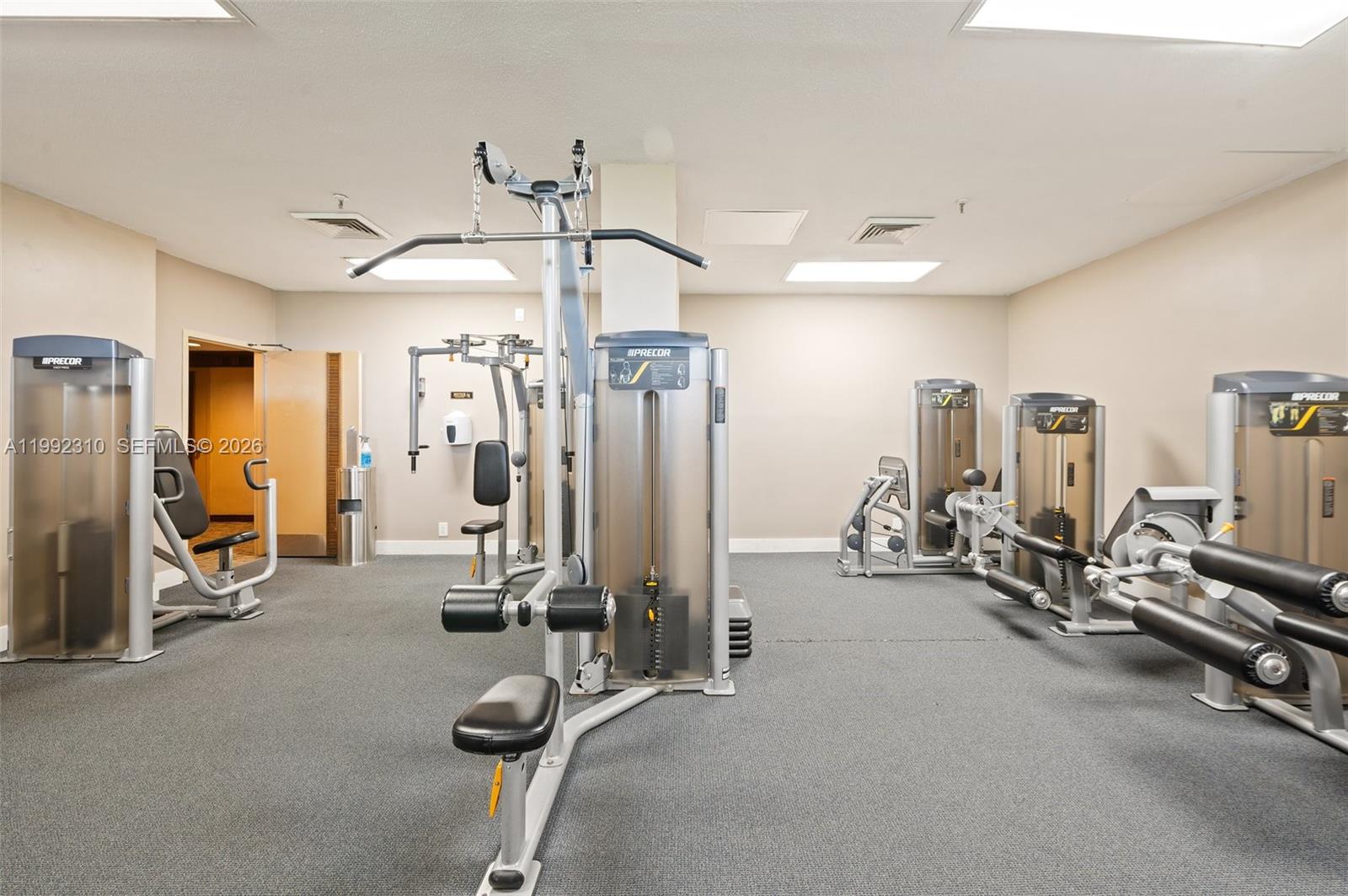 520 Brickell Key Drive, Unit A1712 Miami, FL 33131 - Photo 33 of 34 a view of a room with gym equipment