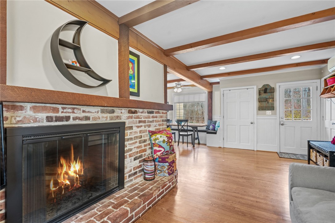45 Linden Road Barrington, RI 02806 - Photo 17 of 50 Fireplace, Hardwoods, Beams
