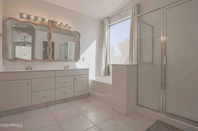 a view of a backyard with plants